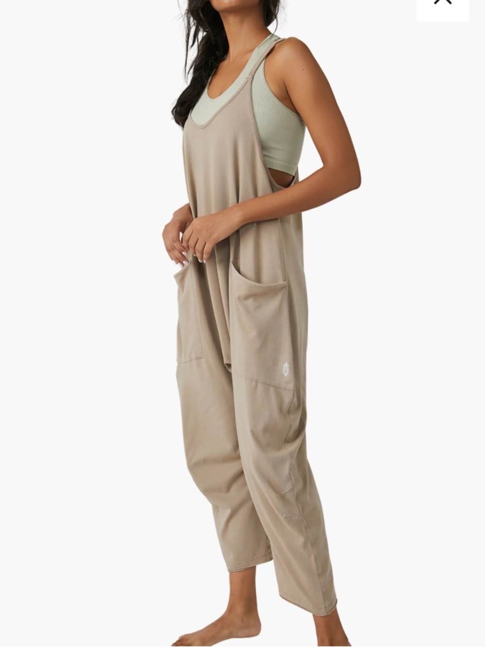 FP Movement Hot Shot Jumpsuit Onesie tan latte XS